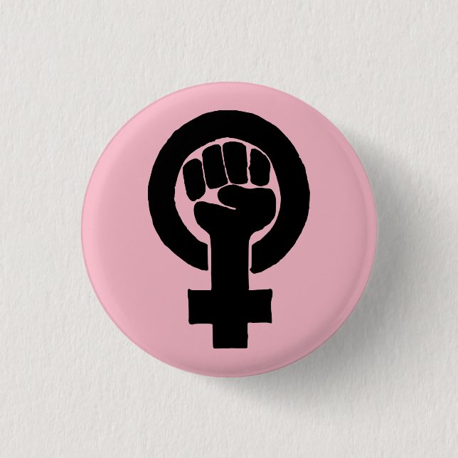 Macaron Rond 2,50 Cm Égalité des droits pour des femmes (Devant)