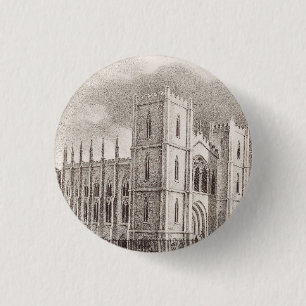 Macaron Rond 2,50 Cm Église chrétienne médiévale