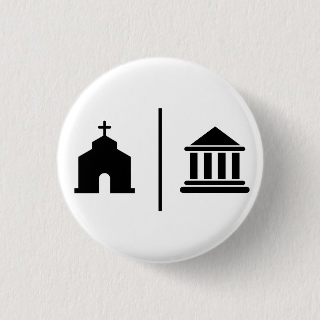 Macaron Rond 2,50 Cm Église et État séparés (Devant)