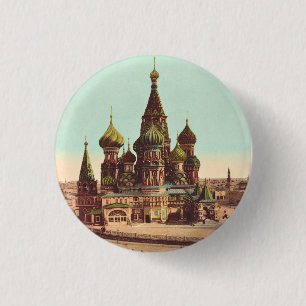 Macaron Rond 2,50 Cm Église St. Basile, place Rouge Moscou