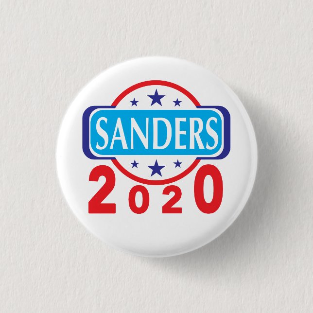 Macaron Rond 2,50 Cm Elections de Sanders 2020 (Devant)