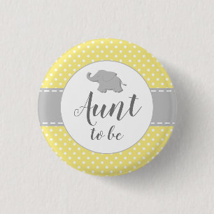 Macaron Rond 2,50 Cm Eléphant Baby shower Jaune