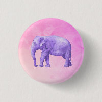 Eléphant violet sur des aquarelles roses de rêve