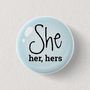 Macaron Rond 2,50 Cm Elle, elle, ses pronounouns