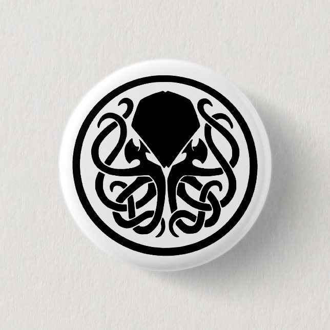 Macaron Rond 2,50 Cm Emblème de Cthulhu (Devant)