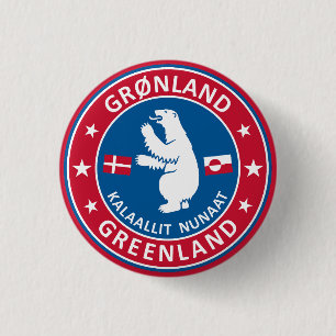 Macaron Rond 2,50 Cm Emblème du Groenland