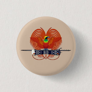 Macaron Rond 2,50 Cm Emblème national de Papouasie-Nouvelle-Guinée