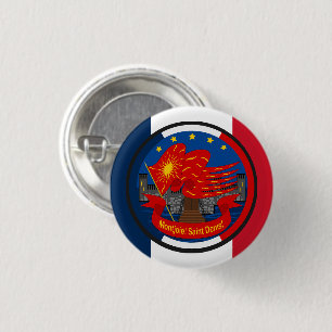 Macaron Rond 2,50 Cm Emblème patriotique Vive la France