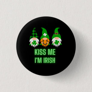 Macaron Rond 2,50 Cm Embrassez-Moi Je Suis Irlandais Saint-Patrick Gnom