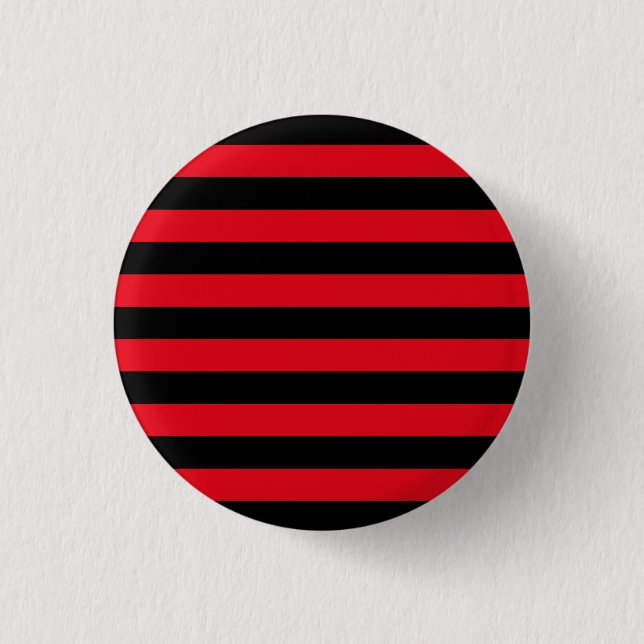 Macaron Rond 2,50 Cm Emo Red & Black Stripes (Devant)