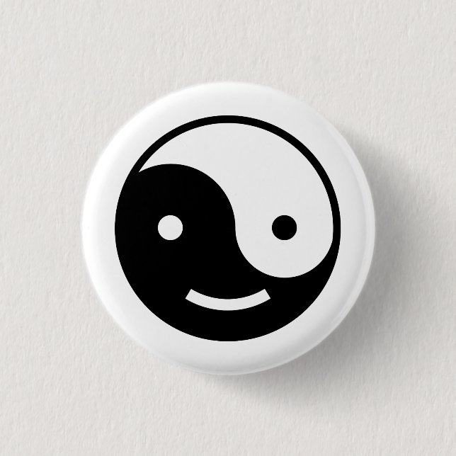 Macaron Rond 2,50 Cm Emoji de Yin et de yang (Devant)