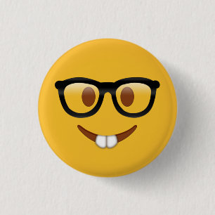 Macaron Rond 2,50 Cm Emoji nerd