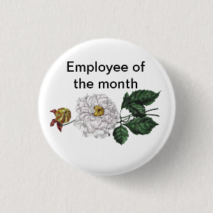 Macaron Rond 2,50 Cm Employé du mois personnalisable