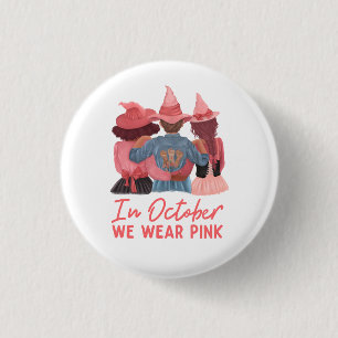 Macaron Rond 2,50 Cm En Octobre Nous Portons La Sensibilisation Au Canc
