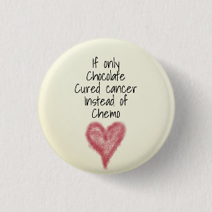 Macaron Rond 2,50 Cm Encouragement contre le cancer