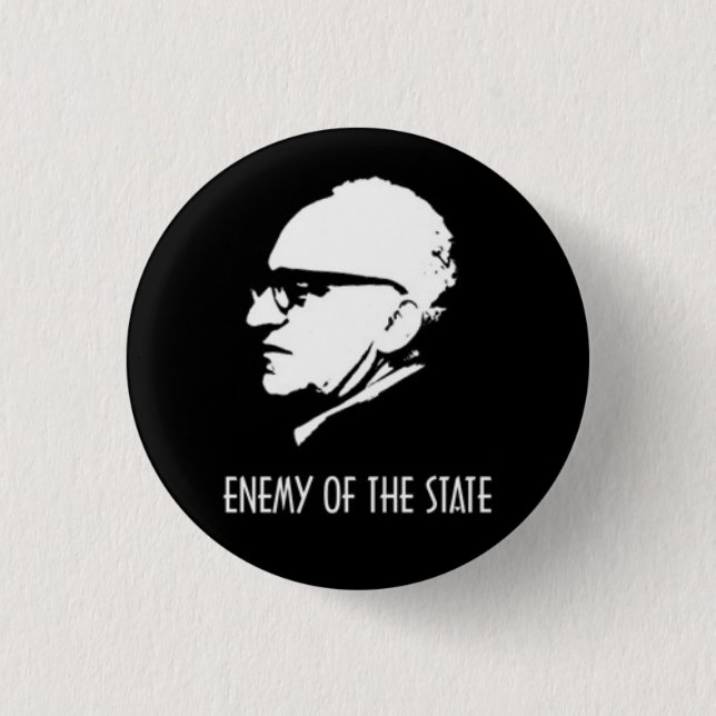 Macaron Rond 2,50 Cm Ennemi de Rothbard de l'état (Devant)