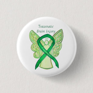 Macaron Rond 2,50 Cm Épingle à ruban de sensibilisation aux traumatisme