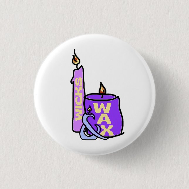 Macaron Rond 2,50 Cm Épingle collective Wicks and Wax (Devant)