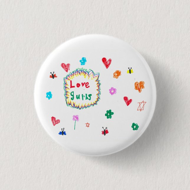Macaron Rond 2,50 Cm Épingle d'amour (Devant)
