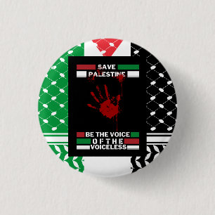 Macaron Rond 2,50 Cm Épingle de bouton pour la Palestine en thème de dr