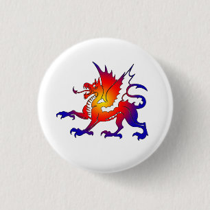 Macaron Rond 2,50 Cm Épingle de dragon de couleur tribale
