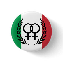 Épingle de fierté lesbienne avec drapeau italien e