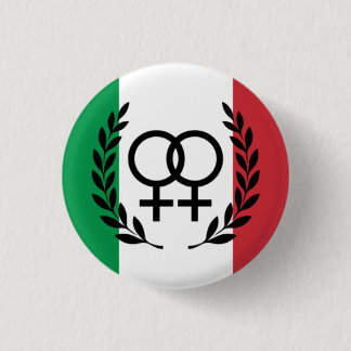 Macaron Rond 2,50 Cm Épingle de fierté lesbienne avec drapeau italien e