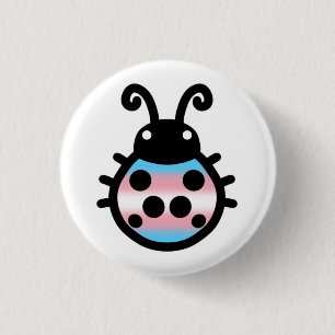 Macaron Rond 2,50 Cm Épingle de fierté transgenre coccinelle