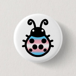 Macaron Rond 2,50 Cm Épingle de fierté transgenre coccinelle