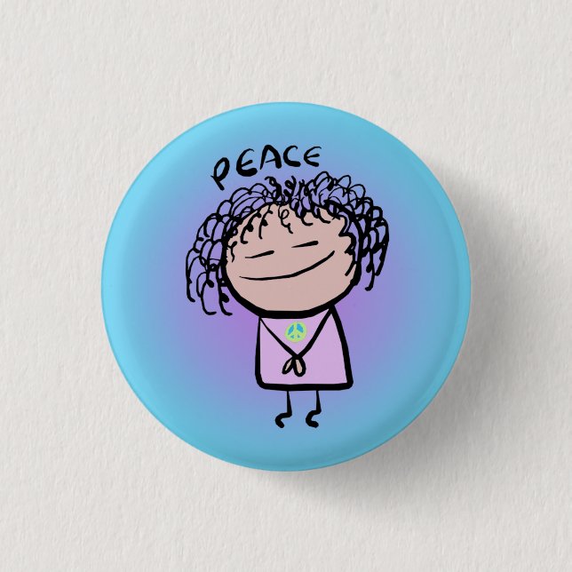 Macaron Rond 2,50 Cm Épingle de paix par Smepeople (Devant)