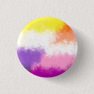 Macaron Rond 2,50 Cm Épingle du drapeau de fierté lesbienne non binaire
