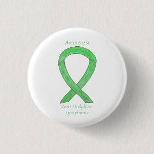 Macaron Rond 2,50 Cm Épingles de ruban vert non-Hodgkins Lymphoma Lime