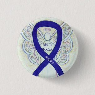 Macaron Rond 2,50 Cm Épingles Ruban de Sensibilisation aux Anges pour P