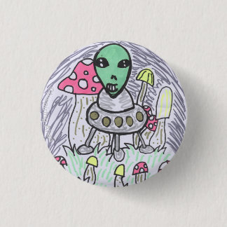 Macaron Rond 2,50 Cm Épinglette d'alien mignon par Inspiring Alien