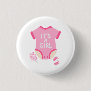 Macaron Rond 2,50 Cm Épinglette de bouton pour baby shower pour fille m