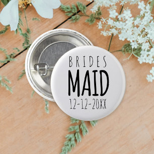 Macaron Rond 2,50 Cm Épinglette de demoiselle d'honneur de mariage mode