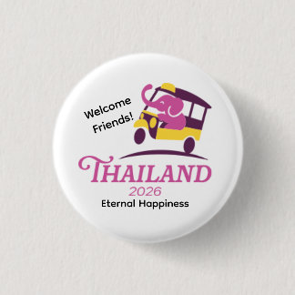 Macaron Rond 2,50 Cm Épinglette de la Convention internationale de Thaï
