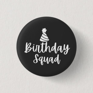 Macaron Rond 2,50 Cm Équipe d'anniversaire