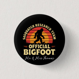 Macaron Rond 2,50 Cm Équipe officielle de recherche Sasquatch : Chasseu