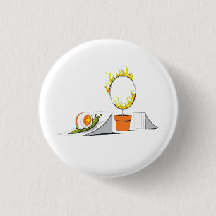 Macaron Rond 2,50 Cm Escargot contre le cercle de feu