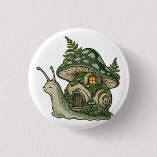 Macaron Rond 2,50 Cm Escargot Lanterne Champignon Cottage Bouton
