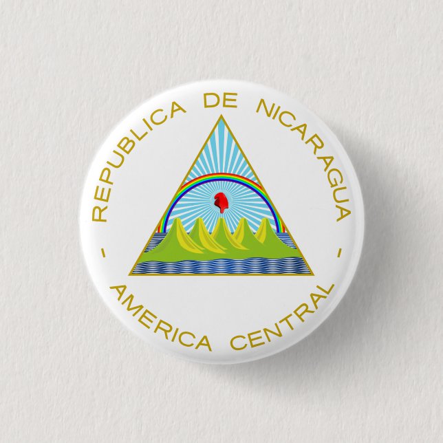 Macaron Rond 2,50 Cm Escudo de Nicaragua (Devant)