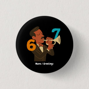 Macaron Rond 2,50 Cm Esprit Jazz Rétro 67 – Festival Moderne du Milieu