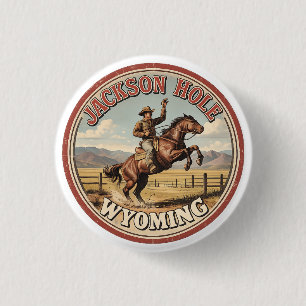 Macaron Rond 2,50 Cm Étalon de Jackson Hole Bucking Bronco wyoming