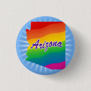 Macaron Rond 2,50 Cm État arc-en-ciel de l'Arizona