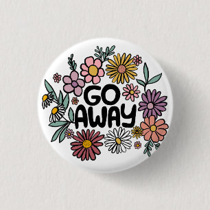 Macaron Rond 2,50 Cm ÉTEINDRE Funny Floral mignon Daisy Daisy Dessin À 