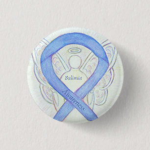 Macaron Rond 2,50 Cm Étendue de conscience de la Bulimia Ribbon Angel 