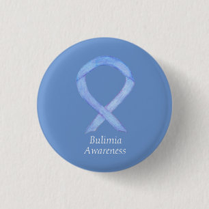 Macaron Rond 2,50 Cm Étendue De Sensibilisation Bulimia Ribbon Pins Per