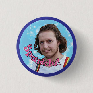 Macaron Rond 2,50 Cm Étincelle Kurt ! , 1 bouton rond de pouce de ¼