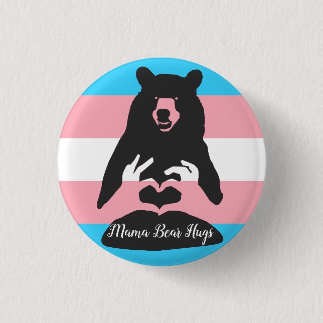 Macaron Rond 2,50 Cm Étreintes de maman ours (Devant)